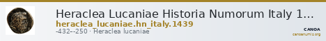 Heraclea Lucaniae Historia Numorum Italy 1439 — CANOA