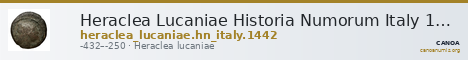 Heraclea Lucaniae Historia Numorum Italy 1442 — CANOA