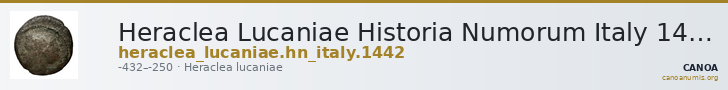 Heraclea Lucaniae Historia Numorum Italy 1442 — CANOA