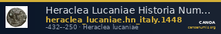 Heraclea Lucaniae Historia Numorum Italy 1448 — CANOA
