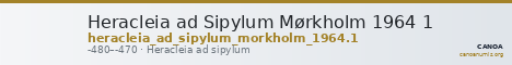 Heracleia ad Sipylum Mørkholm 1964 1 — CANOA