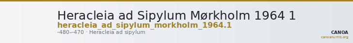 Heracleia ad Sipylum Mørkholm 1964 1 — CANOA