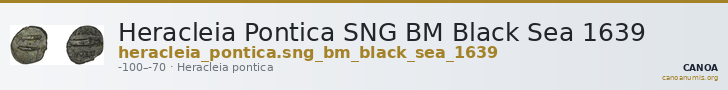 Heracleia Pontica SNG BM Black Sea 1639 — CANOA