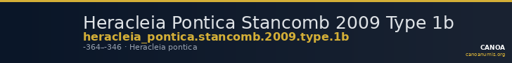 Heracleia Pontica Stancomb 2009 Type 1b — CANOA