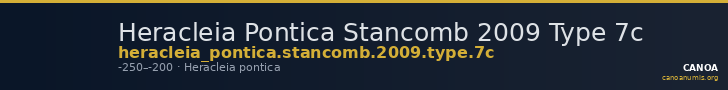 Heracleia Pontica Stancomb 2009 Type 7c — CANOA