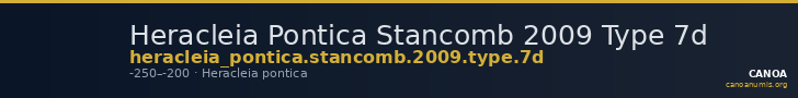 Heracleia Pontica Stancomb 2009 Type 7d — CANOA
