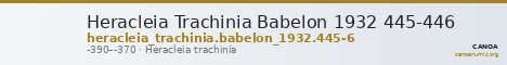 Heracleia Trachinia Babelon 1932 445-446 — CANOA