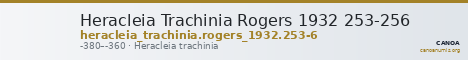 Heracleia Trachinia Rogers 1932 253-256 — CANOA