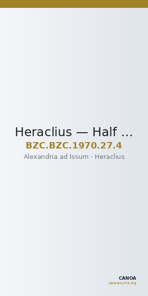 Heraclius — Half Follis (Alexandria ad Issum) — CANOA