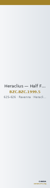 Heraclius — Half Follis (Ravenna, 625–626) — CANOA