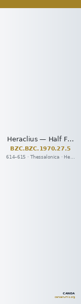 Heraclius — Half Follis (Thessalonike, 614–615) — CANOA