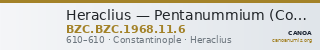 Heraclius — Pentanummium (Constantinople, 610) — CANOA