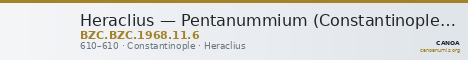 Heraclius — Pentanummium (Constantinople, 610) — CANOA