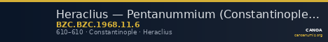 Heraclius — Pentanummium (Constantinople, 610) — CANOA