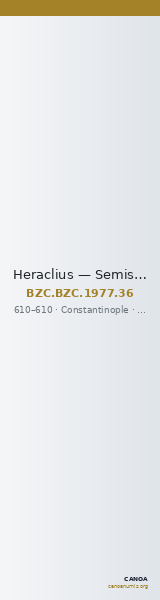 Heraclius — Semissis (Constantinople, 610) — CANOA