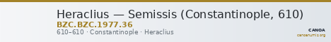 Heraclius — Semissis (Constantinople, 610) — CANOA