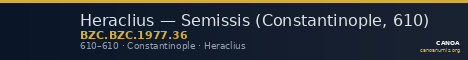 Heraclius — Semissis (Constantinople, 610) — CANOA