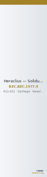 Heraclius — Solidus (Carthage) — CANOA