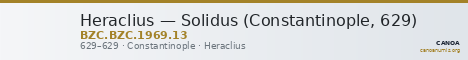 Heraclius — Solidus (Constantinople, 629) — CANOA