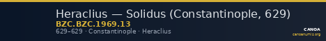 Heraclius — Solidus (Constantinople, 629) — CANOA