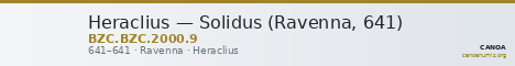 Heraclius — Solidus (Ravenna, 641) — CANOA