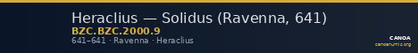 Heraclius — Solidus (Ravenna, 641) — CANOA