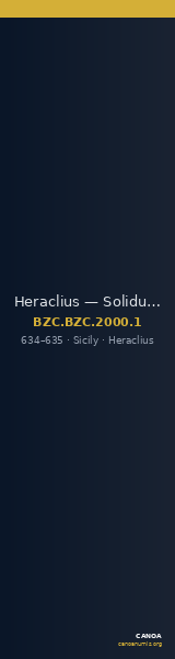 Heraclius — Solidus (Sicily, 634–635) — CANOA
