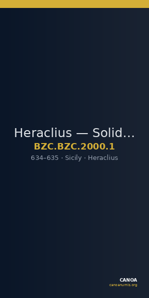 Heraclius — Solidus (Sicily, 634–635) — CANOA