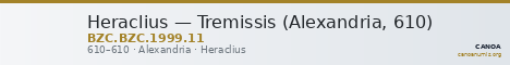 Heraclius — Tremissis (Alexandria, 610) — CANOA
