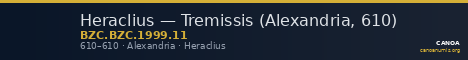 Heraclius — Tremissis (Alexandria, 610) — CANOA
