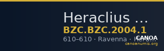 Heraclius — Tremissis (Ravenna, 610) — CANOA