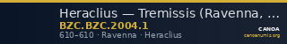 Heraclius — Tremissis (Ravenna, 610) — CANOA