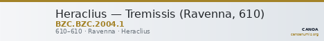 Heraclius — Tremissis (Ravenna, 610) — CANOA
