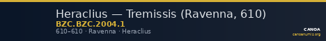 Heraclius — Tremissis (Ravenna, 610) — CANOA