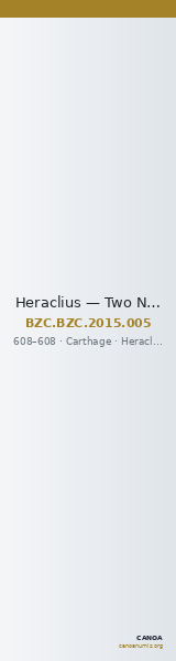Heraclius — Two Nummi (Carthage, 608) — CANOA