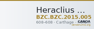 Heraclius — Two Nummi (Carthage, 608) — CANOA