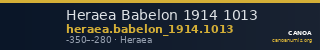Heraea Babelon 1914 1013 — CANOA