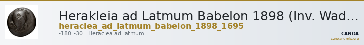 Herakleia ad Latmum Babelon 1898 (Inv. Waddington) 1695 — CANOA