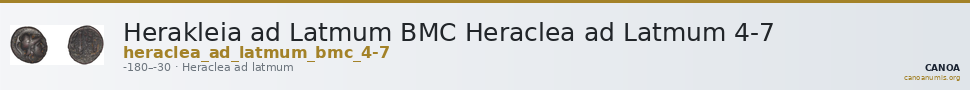 Herakleia ad Latmum BMC Heraclea ad Latmum 4-7 — CANOA