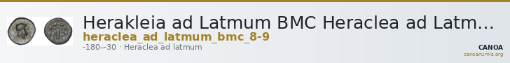 Herakleia ad Latmum BMC Heraclea ad Latmum 8-9 — CANOA