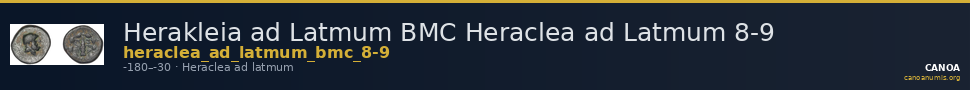Herakleia ad Latmum BMC Heraclea ad Latmum 8-9 — CANOA