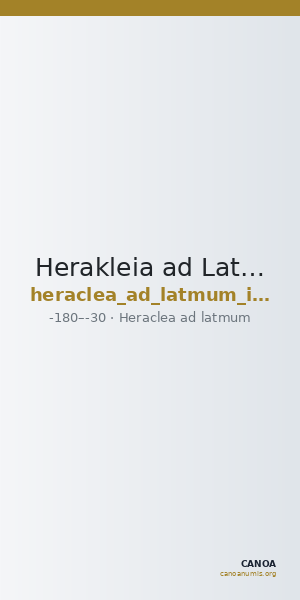 Herakleia ad Latmum Imhoof-Blumer 1901-2 p. 84, no. 3 — CANOA