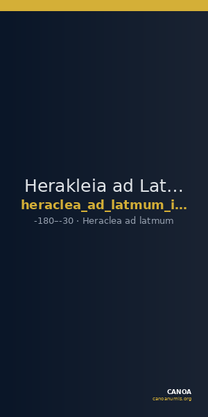 Herakleia ad Latmum Imhoof-Blumer 1901-2 p. 84, no. 3 — CANOA