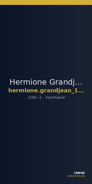 Hermione Grandjean 1990 Emission 16 — CANOA