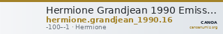 Hermione Grandjean 1990 Emission 16 — CANOA