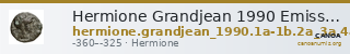 Hermione Grandjean 1990 Emissions 1a-1b; 2a; 3a; 4a; 5; 8-9a — CANOA
