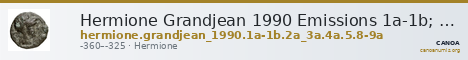 Hermione Grandjean 1990 Emissions 1a-1b; 2a; 3a; 4a; 5; 8-9a — CANOA