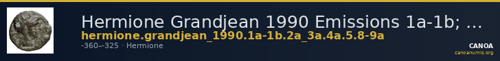 Hermione Grandjean 1990 Emissions 1a-1b; 2a; 3a; 4a; 5; 8-9a — CANOA