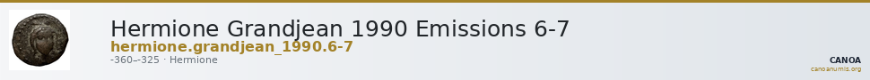 Hermione Grandjean 1990 Emissions 6-7 — CANOA