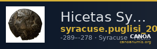 Hicetas Syracuse Puglisi 2009 329 — CANOA